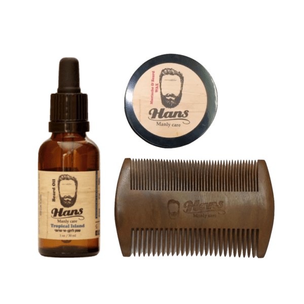 מארז אישי - שמן, ווקס ומסרק